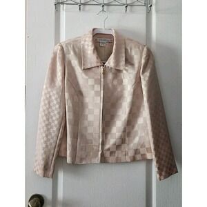 ANNE CRIMMINS UMI COLLECTIONS Women's Lined Coat Full-Zip‎ Champagne Size 10